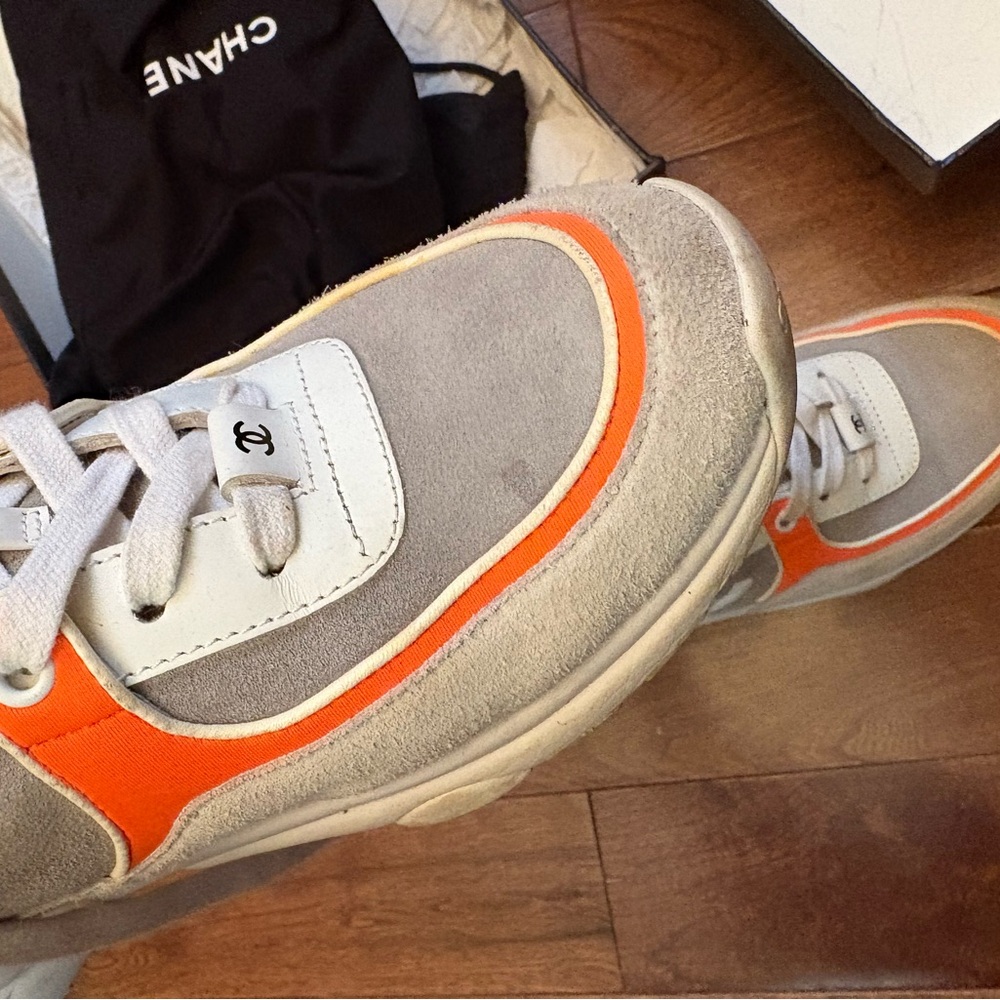 Chanel Leather & Suede Sneakers - Picture 4 of 16